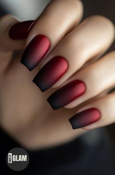 Discover 17 stunning cranberry nail ideas! From subtle ombré to bold glitter, find your perfect juicy manicure. Get inspired and nail your look today! Fall Nails Cranberry, Burgundy Ombre Nails Acrylic, Red With Black Nails, Dark Burgundy Nails Designs, Cranberry Nail Designs, Fall Ombre Nails Burgundy, Dark Red Ombre Nails, Black Cherry Nail Color, Cranberry Red Nails