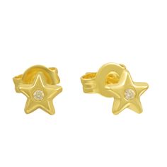 Add some sparkle to your look with these Starry Earrings! These stud earrings feature a stunning stone in the center, making them perfect for any occasion. Shine bright and stand out with these unique and stylish earrings. Elegant Star-shaped Earrings With Sparkling Stones, Elegant Star-shaped Sparkling Earrings, Star-shaped Sparkling Earrings For Anniversary, Sparkling Star-shaped Earrings For Anniversary, Single Star-shaped Crystal Earring As Gift, Gold Star-shaped Crystal Earrings For Party, Elegant Star Embellished Earrings As Gift, Elegant Star Embellished Earrings For Gift, Elegant Gold Star-shaped Crystal Earrings