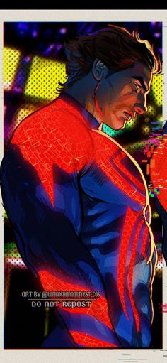 a man in a red and blue spider suit