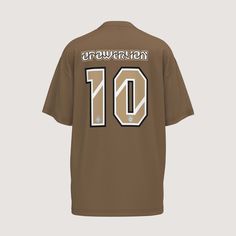 100% Cotton Overdized fit Round neck UPOWERLION signature on the front Super heavyweight 300gsm Sporty Brown Tops With Graphic Print, Khaki Crew Neck Top For Sports, Brown Sporty Tops With Letter Print, Sporty Brown Tops With Letter Print, Brown Sporty Crew Neck Top, Sporty Khaki Tops, Sporty Brown Crew Neck Top, Brown Crew Neck Sporty Top, Sporty Khaki Tops For Sports