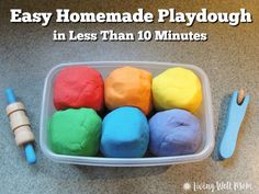 homemade playdough in less than 10 minutes