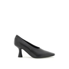 Pumps By Mm6 Made Entirely Of Smooth Leather With A Covered Flared Heel And Logo 6 Embossed At The Base. Iconic Contrast Stitching On The Back. Leather Sole.Material: 100% LhMade In: ItaliaColor: BlackCollection: Fall - Winter 2022S59wl0097 P2451 Modern Black Calf Leather Court Shoes, Modern Black Court Shoes With Sculpted Heel, Modern Black Low Heel Court Shoes, Modern Almond Toe Court Shoes For Business, Modern Black Low Heeled Court Shoes, Modern Calf Leather Court Shoes With Reinforced Heel, Modern Black Court Shoes With Almond Toe, Modern Court Shoes With Reinforced Heel In Calf Leather, Modern Black Almond Toe Court Shoes