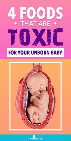 a baby in a diaper with the words 4 foods that are toxic for your