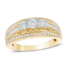 two tone gold and white diamond ring