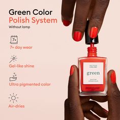 3 Green nail polishes of your choice - create your own trio at a great price! One color is never enough! 🌈 Option to add: a gold printed gift box 🎁 Have more than 3 favourite colours ?✨ Discover our Customisable Rainbow Green (https://us.manucurist.com/products/green-customizable-5-pack) 🌈 Green Nail Polish Colors, Red Anemone, Green Polish, Green Nail Polish, Shine Nails, Green Nail, The Time Machine, Cotton Pouch, Red Pomegranate