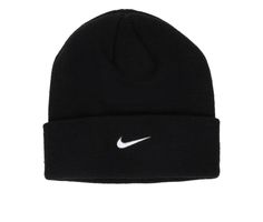 Keep your head in the game and the cold at bay with the Nike Unisex Terra Beanie! This beanie’s sleek design and snug fit make it the perfect companion for any outdoor adventure. With the classic Swoosh, you'll stay warm while looking effortlessly cool. Soft knit fabric, Fold-over cuff for customizable coverage, Lightweight design, Stretchy material, One size fits most, Embroidered Swoosh logo | Nike Unisex Terra Beanie in Black/White Casual Windproof Beanie For Streetwear, Breathable Sports Beanie Hat, Black Sports Beanie For Winter, Sporty Beanie For Cold Weather, Casual Windproof Hats For Winter Sports, Warm Sports Beanie Hat, Casual Winter Sports Hats With Fleece Lining, Casual Hats With Fleece Lining For Winter Sports, Casual Black Beanie With Fleece Lining