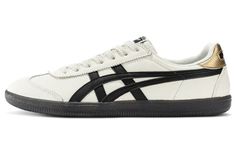 Onitsuka Tiger Tokuten Shoes 'White Black Gold' 1183B938-100 Onitsuka Tiger Women, Asics Onitsuka, Onitsuka Tiger, Tiger Stripes, Black White Gold, Black And Cream, Shoes White, Trendy Shoes, Contemporary Fashion