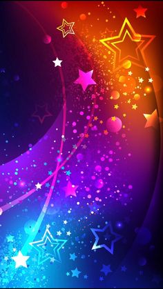 an abstract background with stars and swirls