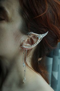 Elven Ears, Elf Ear Cuff, Fantasy Decor, Elf Ears, Magical Jewelry, Fantasy Jewelry, Ear Cuffs, Pretty Jewellery, Ear Jewelry