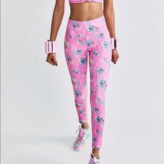 Love Shack Fancy Legging With Hints Of Hibiscus Flower. Nwt Size Large. Out Of Stock In Stores. Waist 29in Inseam 27in Ref 2fl Pink Floral Print Summer Pants, Summer Floral Print Pink Pants, Pink Floral Print Pants For Summer, Stretch Floral Print Leggings, Casual Fitted Leggings For The Beach, Floral Print Leggings For Spring Loungewear, Pink Floral Print Beach Pants, Trendy Pink Spring Leggings, Fitted Floral Print Pink Bottoms