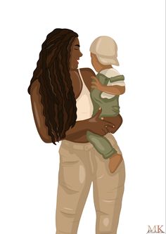 a woman holding a baby in her arms