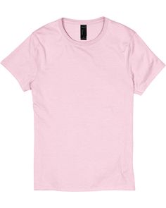 Ladies' 4.5 oz., 100% Ringspun Cotton nano-T® T-Shirt - PALE PINK - S | Hanes Women's Nano-T Cotton T-Shirt in Pale Pink Size Small Basic Pink Plain T-shirt, Basic Plain Pink T-shirt, Basic Pink Crew Neck T-shirt, Basic Tri-blend T-shirt, Basic Solid Tri-blend T-shirt, Basic Solid Color Tri-blend T-shirt, Tri-blend Crew Neck Tops In Solid Colors, Basic Pink Scoop Neck T-shirt, Casual Plain Pink T-shirt