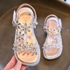 EU Size Foot  Length cm inch EU 26 16.5 6.50 EU 27 17.5 6.89 EU 28 18 7.09 EU 29... Flower Girl Shoes, Flower Sandals, Baby Sandals, Rhinestone Sandals, Children Shoes, Girls Wardrobe, Girls Sandals, Kids Sandals