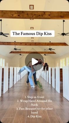 the famous dip kiss is featured in this video