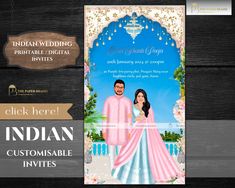 this Indian wedding engagement invitation & indian reception card design as indian wedding invites is designed to welcome your dear and near one for their gracious presence with elegance & royalty  we can customise more like this for you - to get your own invite customised - message us !  We will be doing it for you !  This is a digital download and no physical  product will be shipped  HOW IT WORKS ?  STEP 1 > add this product to your cart and complete your purchase . STEP 2 > once your order i Reception Card Design, Indian Ring Ceremony, Indian Wedding Engagement, Engagement Invites, Indian Invitations, Indian Ring, Indian Reception, Indian Engagement, Hindu Wedding Cards