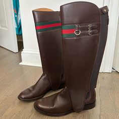 Women’s Gucci Brown Leather Chelsea Boots With Riding Boot Attachment - Made In Italy Worn Few Times When Purchased ~ 10 Years Ago Gucci Chelsea Boot, Gucci Shoes Women, Brown Leather Chelsea Boots, Riding Boot, Leather Chelsea Boots, Gucci Shoes, Shoes Heels Boots, Riding Boots, Shoes Women Heels