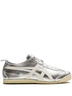 Shop Onitsuka Tiger mexico 66 off white sneakers in silver, at prices ranging from $212 to $426 online. Compare prices across 2 stores and find great deals on shipping & returns. Tiger Shoes, Tone Calves, Custom Sneakers Diy, 60s Look, Off White Sneakers, Shoes Wishlist, Japan Shopping, Onitsuka Tiger Mexico 66, Tiger Mexico 66