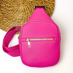 Sling Backpack in Fuchsia Pink - Giddy Up Glamour Boutique Neon Bag, Giddy Up Glamour, Fuchsia Pink, Insta Story, Sling Bag, Sling Backpack, Hands Free, Fanny Pack, Inside Pocket