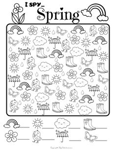 the spring coloring page for kids