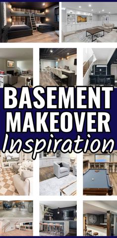 the basement makeover inspiration is featured in this article