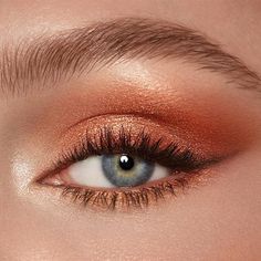 Rose Gold Eyeshadow, Orange Eyeshadow, Smink Inspiration, Gold Eyeshadow, Eye Makeup Designs