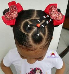 Black Baby Girl Hairstyles, Valentines Hairstyles, Baby Girl Hairstyles Curly, Daughter Hairstyles, Girl Hair Dos, Kids Curly Hairstyles