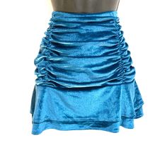 Wild Fable Velvet Skirt. Size : Xs. Color: Dark Tiffany. Long:14” Waist:13” Blue Ruched Mini Skirt, Blue Flowy Gathered Mini Skirt, Blue Ruffled Stretch Skort, Blue Stretch Ruffle Skort, Blue Mini Length Gathered Skirt, Blue Stretch Tiered Mini Skirt, Chic Blue Ruched Skirt, Blue Fitted Tiered Mini Skirt, Blue Gathered Mini Skirt