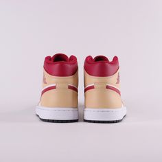 Debuted in 1985, the Air Jordan 1 Mid Light Curry offers a rendition to the iconic classic. Released April 1st, 2022.* Jumpman logo on tongue* White leather upper offers durability * Red wings logo on the side * Red, white and light curry colour blocking Size and Fit* Fits true to size Classic Nike Air Force 1 High-top With Gum Sole, Classic High-top Nike Air Force 1 With Gum Sole, Nike Air Force 1 Classic Leather With Gum Sole, Nike Retro High-top Sneakers With Cushioned Footbed, Retro Nike High-top Sneakers With Cushioned Footbed, Retro High-top Jordan Shoes For Streetwear, Nike Red Throwback Sneakers, Throwback Red Sneakers With Round Toe, Red Throwback Sneakers With Round Toe