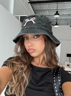 Hat Bucket style, soft brim, internal drawstring Unlined 100% cotton OSFM Spring Black Cotton Bucket Hat, Black Flat Brim Bucket Hat, One Size Fits Most, Black Adjustable Soft-washed Hat, Cake Hat, Princess Polly, Let Them Eat Cake, Eat Cake, Let It Be, Hats