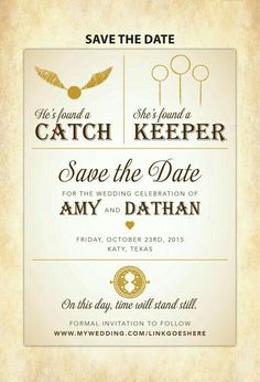 the save the date card for an event