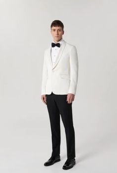 (eBay) Find many great new & used options and get the best deals for ***BRAND NEW Calibre Ivory Tuxedo Jacket*** at the best online prices at eBay! Free shipping for many products! Designer White Blazer For Semi-formal Occasions, Designer White Winter Blazer, Designer White Blazer With Lapel Collar, Classic Off-white Formal Outerwear, Luxury Cream Outerwear For Formal Occasions, Designer White Outerwear With Lapel Collar, Luxury White Outerwear With Lapel Collar, Designer Tailored White Outerwear, Designer White Outerwear For Tailoring