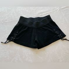 New With Tags Size Small Stretch Bottoms With Drawstring For Night Out, Alternative Fashion Outfits, Xmas List, Drawstring Shorts, Terry Cloth, Alternative Fashion, Black Shorts, Lounge, Womens Shorts