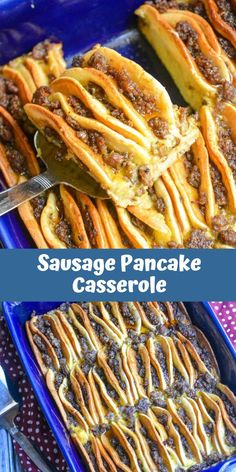 sausage pancake casserole is an easy and delicious side dish