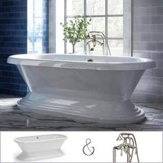 a white bath tub sitting next to a window