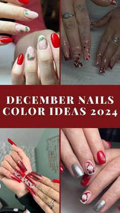 Nails Color Ideas, Short Stiletto Nails, Chrome Tips, Xmas Nail Designs, Christmas Nail Colors, Stiletto Nails Short, Short Stiletto, Festive Nail Designs, Glam Glow