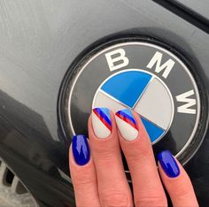 Bmw Nails Art, Bmw Nails Design, Bmw Nails, Racing Nails, Bmw Cake, Emoji Nails, H Letter Images, Artist Cake, Bmw Design