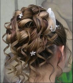 Flower Girl Hairstyles Updo, Girls Updo Hairstyles, Wedding Hairstyles For Girls, Cute Wedding Hairstyles, Girls Updo, Communion Hairstyles, Pageant Hair, Quince Hairstyles, Flower Girl Hairstyles