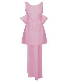 Need some drama in your life? we got you. This version of our eliza dress features an oversized silk satin faced organza bow and extra long tails to create a show stopping moment at any event. Pink Dress Bow, Organza Bow, Skirt With Pleats, Eliza Dress, Fit And Flare Skirt, Bridal Event, Swaggy Outfits, Princess Seam, Wedding Party Dresses