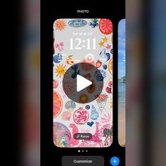 an iphone screen with the message 1231 on it and a beach in the background