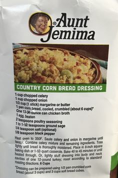 a bag of country corn bread dressing