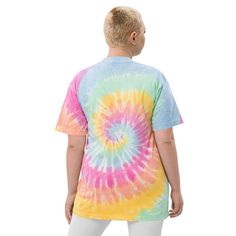 Raise your street cred with this retro style oversized pansexual tie-dye tee with center embroidery for those in in the 'know'. Add this awesome pan pride t-shirt to your streetwear collection and wear on pride parade day, to LGBTQ+ festivals or any time you fancy making a point. Comes in gorgeous sherbet or classic navy white colors. This will be your go-to pansexual pride shirt for years to come. STYLE GUIDE• Oversized streetwear tee • Tie-dyed, each item has unique variations• Snug ribbed nec Streetwear Essentials, Batik Shirt, Oversized Streetwear, Embroidered Tee, Tie Dye Designs, Tie Dye Shirt, Adulting Shirts, Tie Dye T Shirts, Pride Shirts