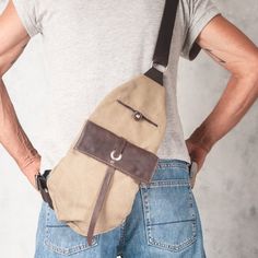 Small Style Man Bag Brown Chest Bag With Pockets For Everyday Carry, Brown Chest Bag With Pockets For Everyday Use, Leather Chest Bag With Pockets For Everyday, Everyday Carry Chest Shoulder Bag With Pockets, Everyday Leather Chest Bag With Pockets, Brown Shoulder Bag With Functional Pockets, Functional Chest Bag With Pockets For Everyday Carry, Backpack With Cell Phone Pocket, Everyday Carry Backpack With Cell Phone Pocket