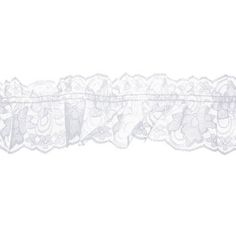 Dress your sewn creations up for absolute success with Stretch Lace Trim. This gorgeous trim features floral details and scalloped edges. Add it to dresses, accessories, and more for a perfectly put-together look! Details: 	 Width: 3 1/4" 	 Country Of Origin: USA 	 Contents: 96% Polyester & 4% Elastic Available in 1-yard increments. Average spool size is approximately 24 yards. Price displayed is for 1-yard. Enter the total number of yards you want to order. White Fitted Lace With Ruffles, White Ruffled Lace, Coquette Bathroom, White Lace Trim Top, Lace Png, Rentry Resources, Roblox Clothing, Clipping Masks, Lace Trim Top