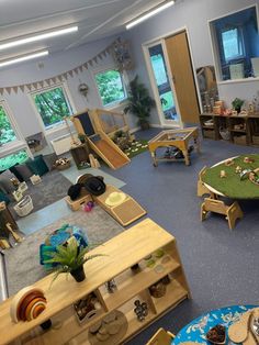 the children's room is clean and ready for their parents to use it as a playroom