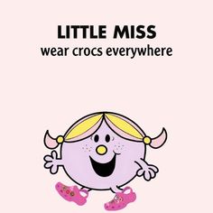 a pink poster with an image of a little miss