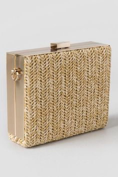 Abigale Straw Clutch at Francesca's $44, with thanks to Katlyn on the WKW Facebook page for the tip. :) Lady Style, Women's Handbags, Gorgeous Bags, In My Life, Clothes Pins