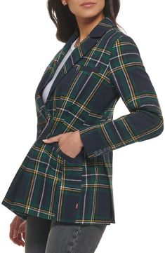 Black Watch Plaid, Ladies Suit, Professional Wear, Levis Women, Breasted Blazer, Casual Winter Outfits, Plaid Blazer, Double Breasted Blazer, Winter Casual