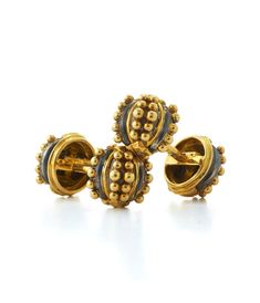 Designer Cufflinks, David Webb, Cuff Links, Mixed Metals, Cocktail Rings, Gold And Silver, Ring Earrings, Cufflinks, 18k Gold