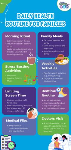 a poster with information about health and other things to do in the day or night