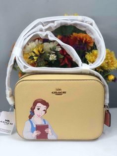 Disney Crossbody Bag, Disney Coach, Coach X Disney, Disney Bags Backpacks, Coach Disney, Funny Bags, Disney Purse, Disney Princess Belle, Disney Bags